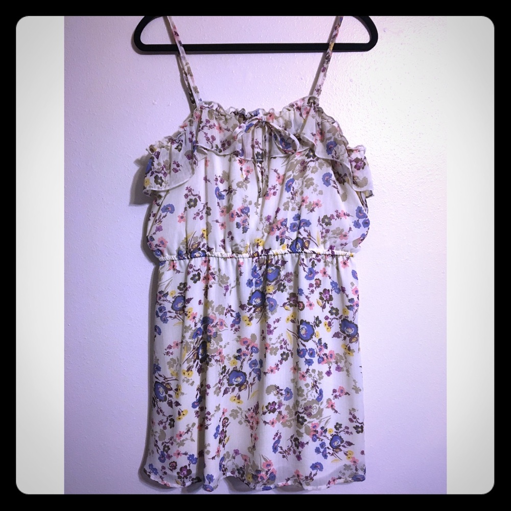 Cream and floral dress